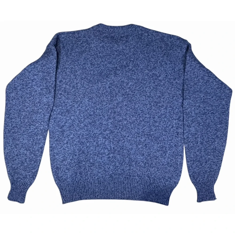 Vintage Eddie Bauer Wool Sweater Mens XL Tall Blue Made in USA Crewneck Kint